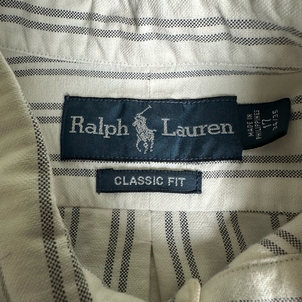 Polo by Ralph Lauren White and Gray Casual Button Down‎ Shirt - Picture 6 of 6